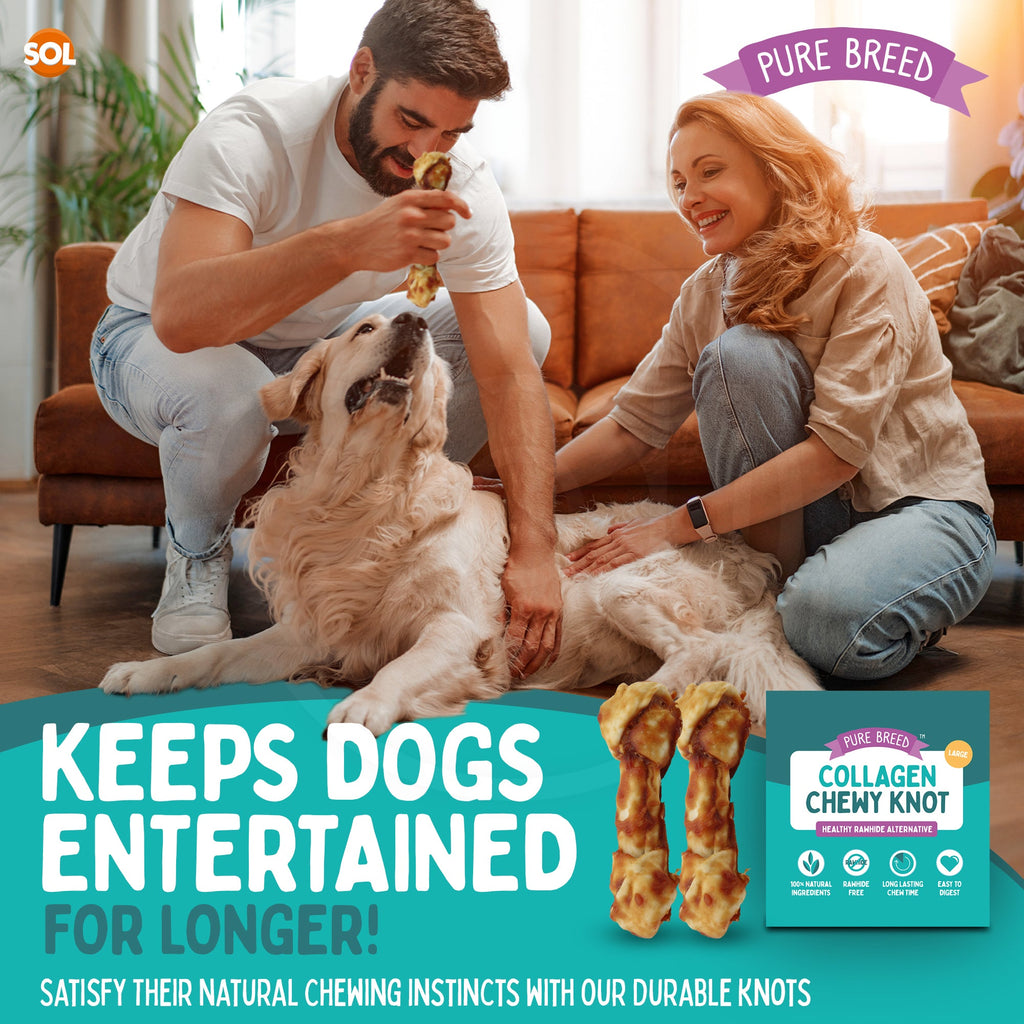 4-12pk Collagen Dog Treats Chicken Chewy Rolls Large Long Lasting Easy Digest