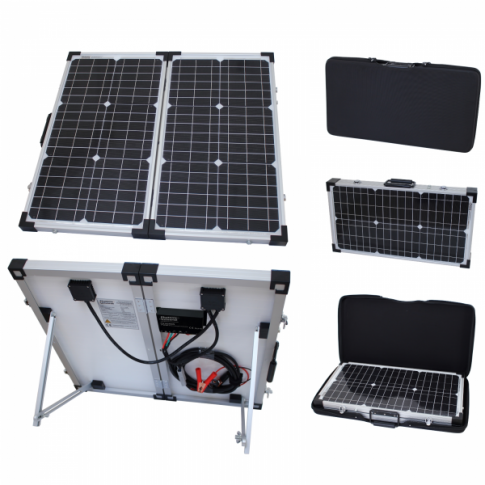 60W 12V folding solar panel charging kit for caravan motorhome campervan boat
