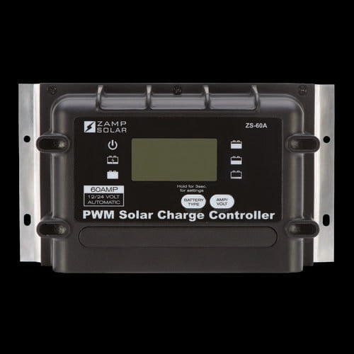 Zamp Solar 60-Amp Indoor Only - ZS-RT1 (WIRED REMOTE DISPLAY) Included - 5-Stage Smart Controller ZS-60A