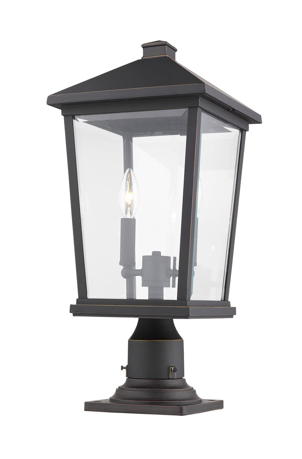Open Box - Z-Lite 568PHBR-533PM-BK - Post Lights Outdoor Lighting