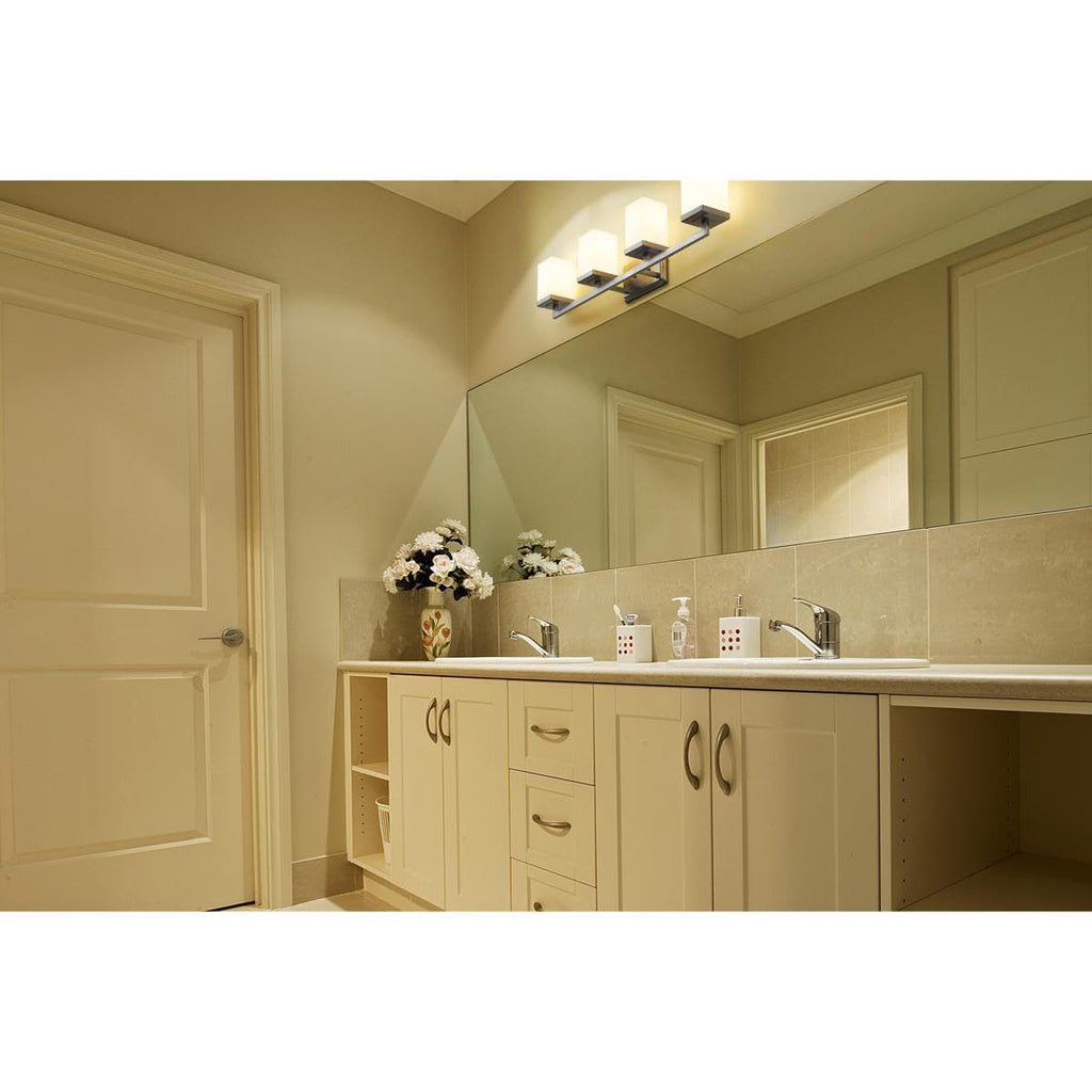 Open Box - Z-Lite 1900-4V Tidal 4 Light Bathroom Vanity Light with Matte Opal Glass Shade