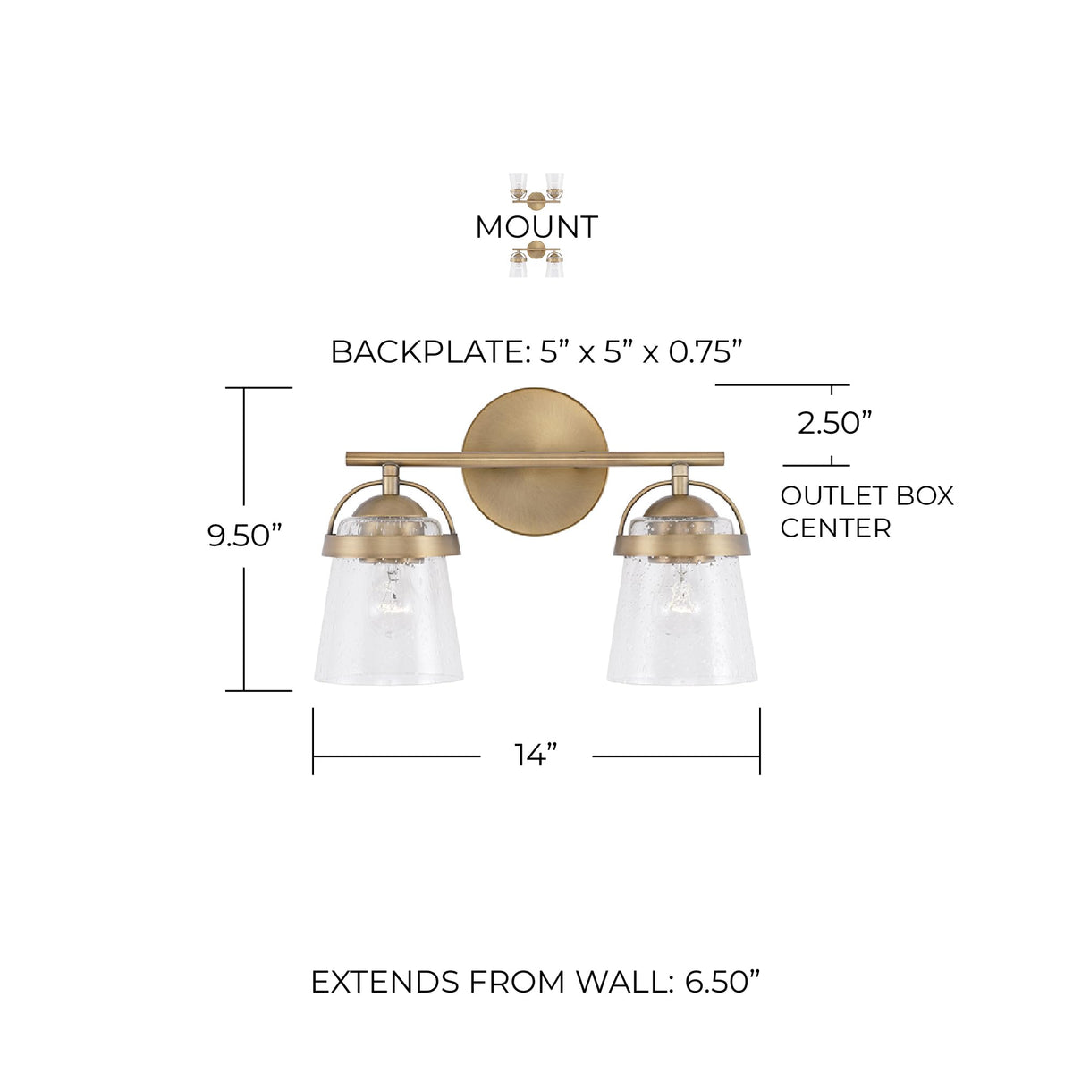 Open Box - Capital Lighting 147021AD-534 - Bathroom Fixtures Indoor Lighting