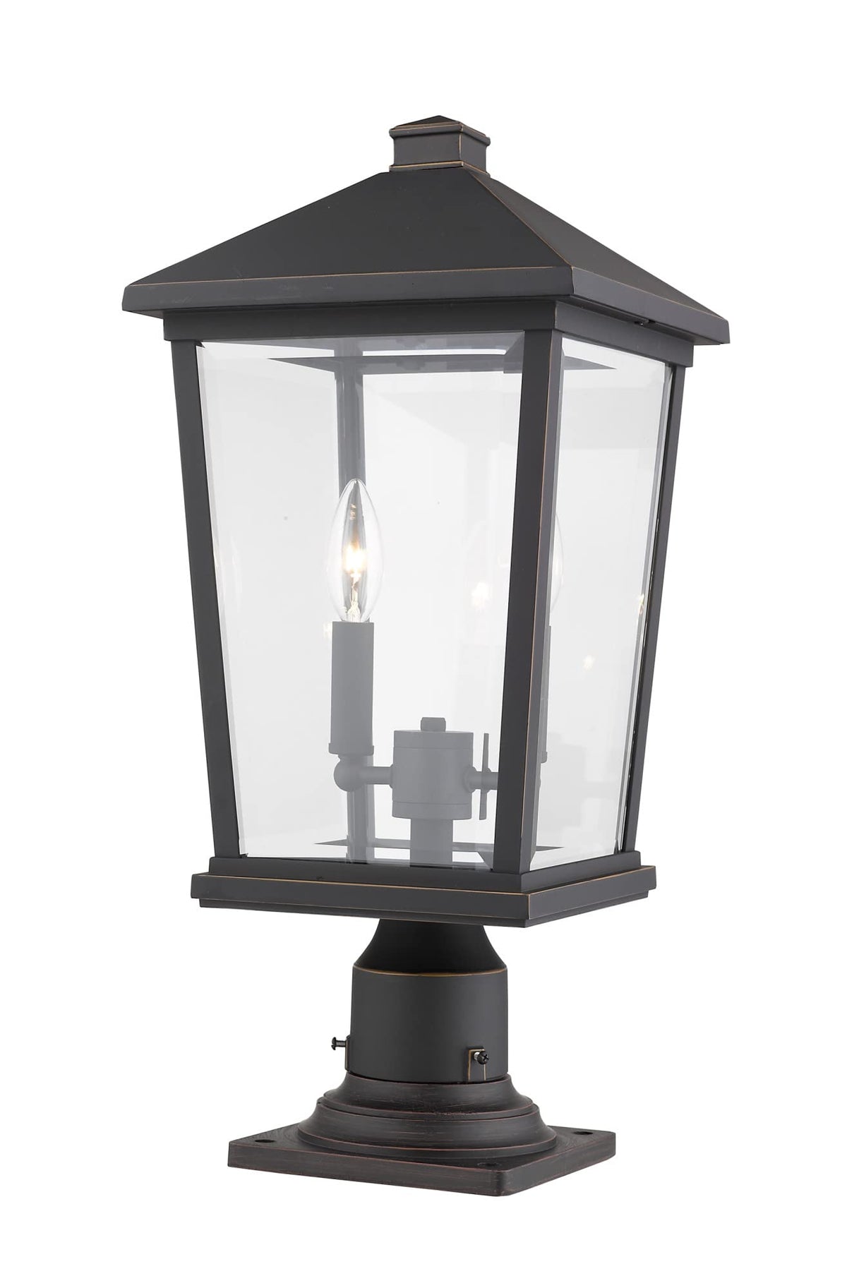 Open Box - Z-Lite 568PHBR-533PM-BK - Post Lights Outdoor Lighting