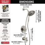 Open Box - Delta T17435-SS-I - Tub and Shower Showers