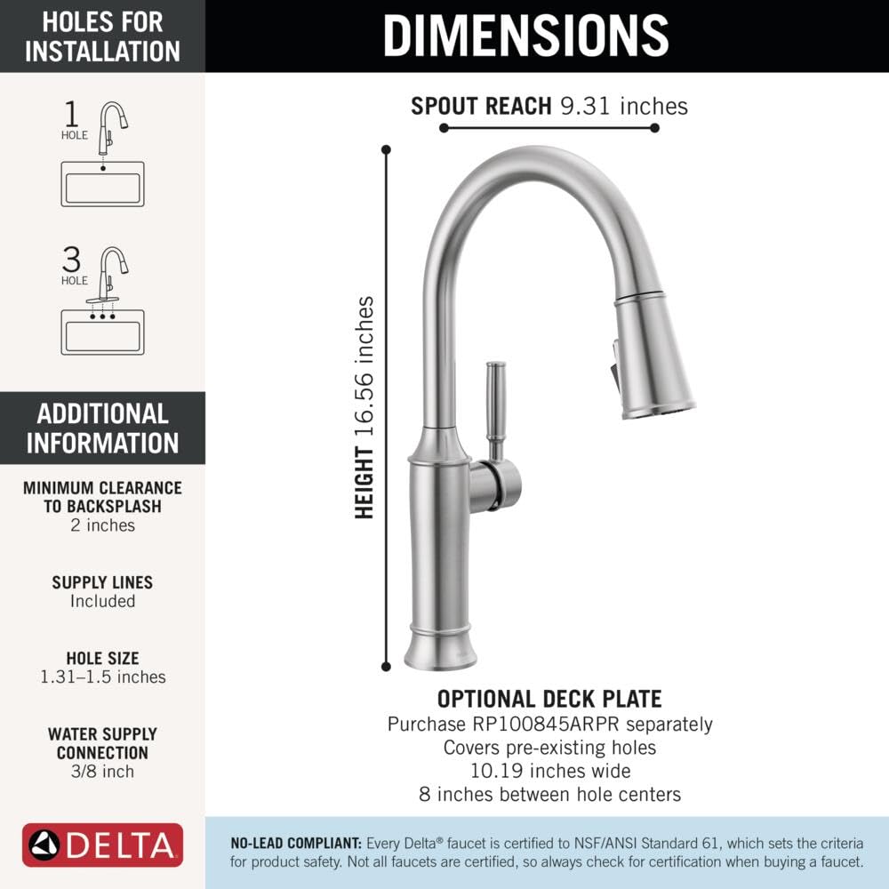 Open Box - Delta 9184-AR-PR-DST - Kitchen Faucet