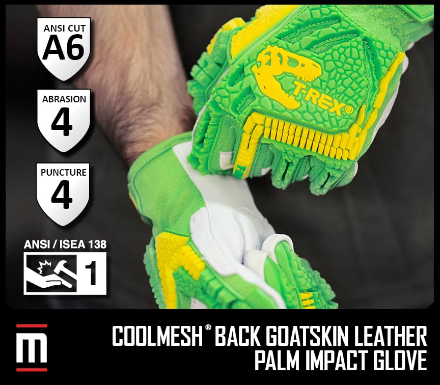 MAGID TRX743 ANSI A6 Cut-Resistant Windstorm Series® Hi-Vis Impact Gloves, 6 Pairs, Size 5/XXS - size: 5/XXS, style: 6 Pairs