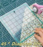 Quilting Rulers,5 Quilting Square Ruler(2.5", 5", 8.5", 10",12") - color: Dark Blue
