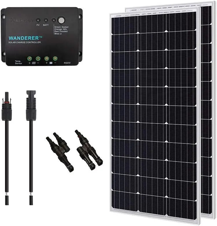 Open Box Renogy 200 Watts 12 Volts Monocrystalline Solar Bundle Kits