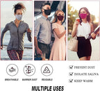 Washable Reusable Cloth Face Masks for Women Men 10 Pack - color: Black