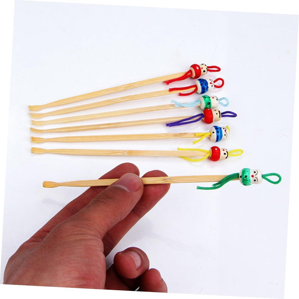 80pcs Wooden Ear Picks Bulk Pack Mixed Colours Ear Wax Cleaner Tool