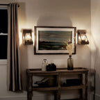 Open Box - Kichler 43436CLP Colerne Single Light 15" Tall Wall Sconce with Seedy Glass Cylinder Shade
