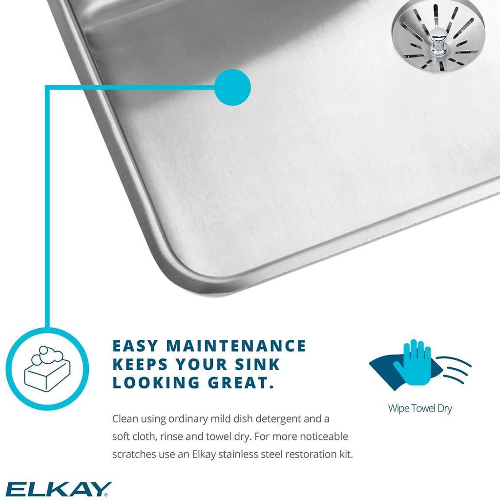 Open Box - Elkay LRAD1517653 Gourmet 15" Single Basin Drop In Stainless Steel Bar Sink