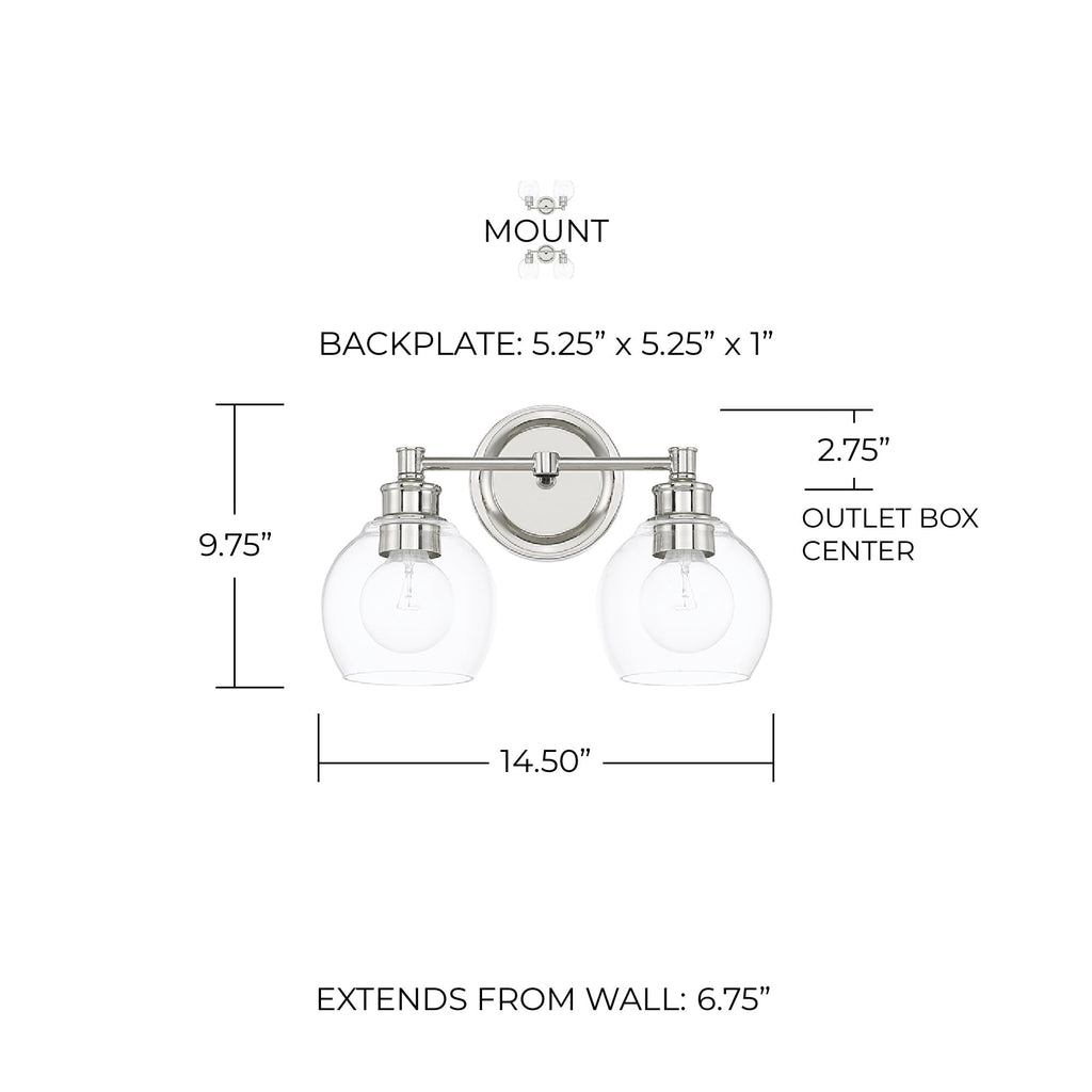 Open Box - Capital Lighting 121121PN-426 - Bathroom Fixtures Indoor Lighting