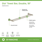 Open Box - Symmons 353DTB-18-BBZ - Towel Bar Bathroom Hardware
