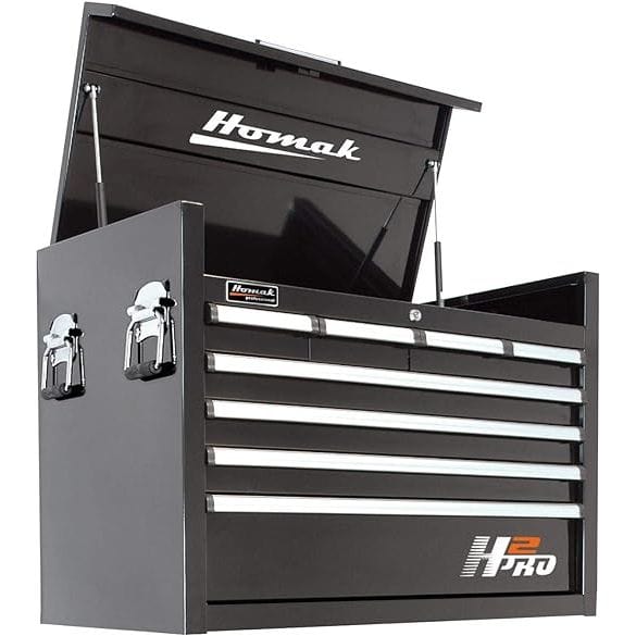 Dark Slate Gray Homak 36″ H2PRO Series 8 Drawer Top Chest