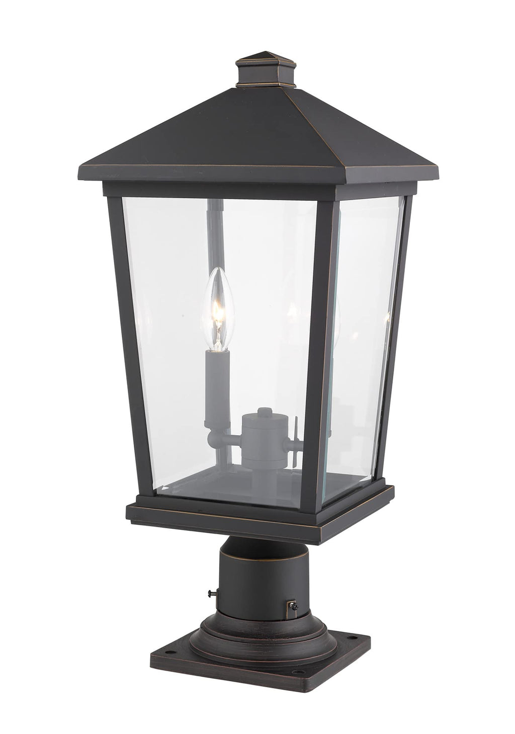 Open Box - Z-Lite 568PHBR-533PM-BK - Post Lights Outdoor Lighting