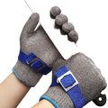 Schwer ANSI A9 Cut Resistant Glove, Food Grade Stainless Steel wire Mesh Metal Gloves, Knife Cutting Gloves for kitchen Mandoline Slicing Butcher Meat Cutting Oyster Shucking Fish Fillet（M, 50 Pairs） - size: Medium (Pack of 100), style: 2.0 Steel Wire+hpp