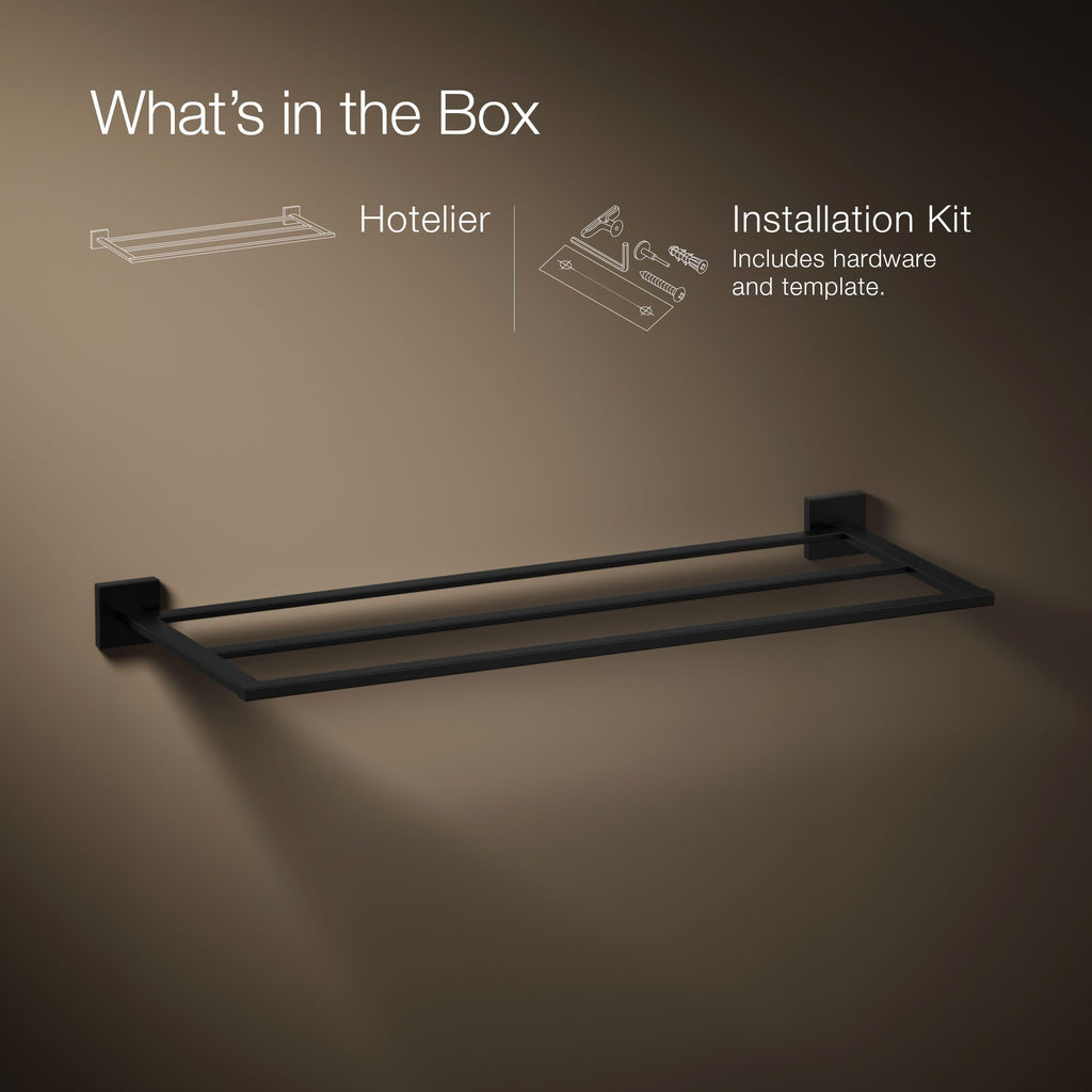 Open Box - Kohler K-23299-BL - Towel Rack Bathroom Hardware