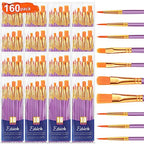 ESRICH 160PCS Paint Brushes, Paint Brush for Acrylic Painting - color: Purple, size: 160