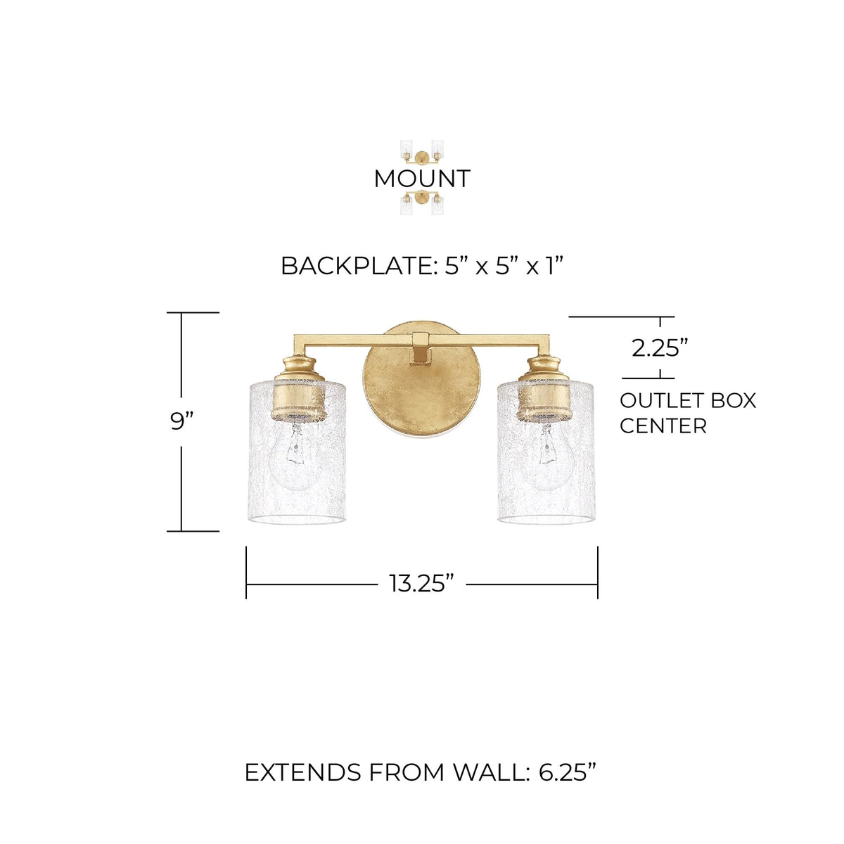 Open Box - Capital Lighting 120521CG-422 - Bathroom Fixtures Indoor Lighting