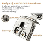Soft Close Hinges for Kitchen Cabinet Hinges, 1-3/8 Inch Overlay, 10 Pack - size: 1-3/8 inch Overlay