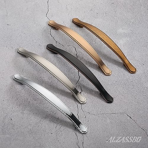 Alzassbg Champagne Bronze Cabinet Pulls and Handles 10 Pack, AL3028TGP - color: Champagne Bronze, size: 6-1/4" Hole Center