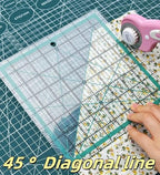 Quilting Rulers,3 Square Quilting Ruler(2.5",3.5", 5") - color: Lake Blue