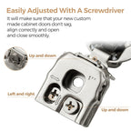 Soft Close Hinges for Kitchen Cabinet Hinges, 1 Inch Overlay, 10 Pack - size: 1 inch Overlay