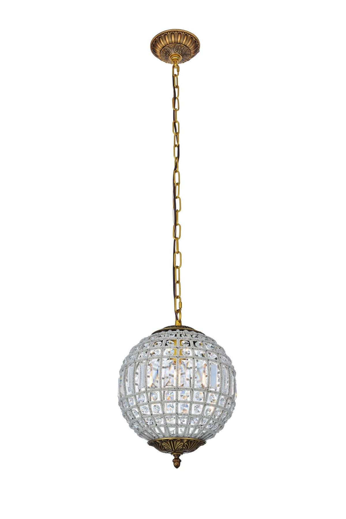 Open Box - Elegant Lighting 1205D12FG/RC Olivia 12" Wide Single Light Pendant from the Urban Classics Collection