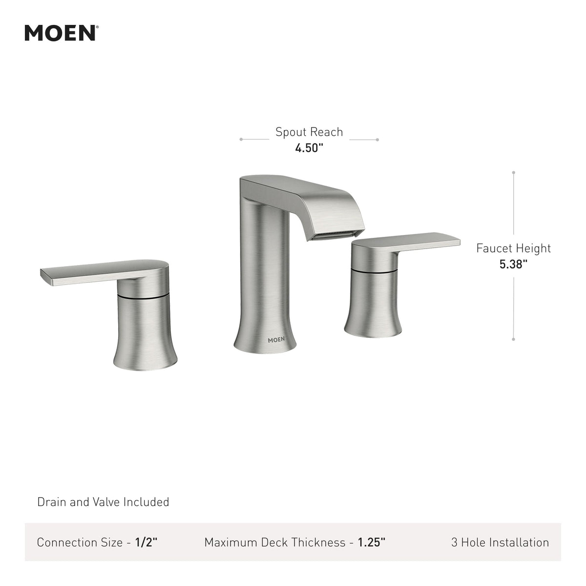 Open Box - Moen CCY LF 1.2 2HDL WSPRD LAV FCT