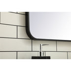 Open Box - Elegant Lighting MR802432BK - Mirrors Home Decor