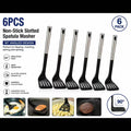 6PK Non Stick Slotted Spatula Masher 90 Degree Nylon Turner Kitchen Utensil