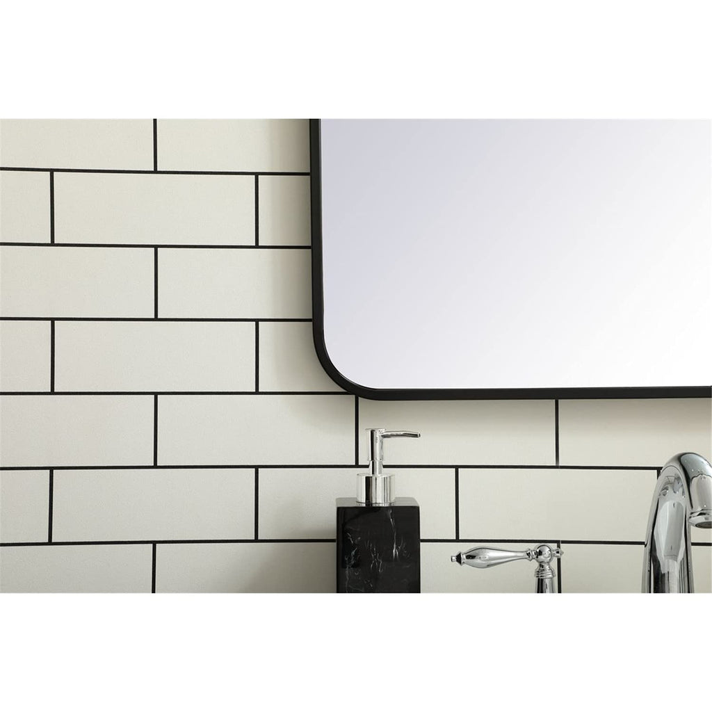Open Box - Elegant Lighting MR802432BK - Mirrors Home Decor