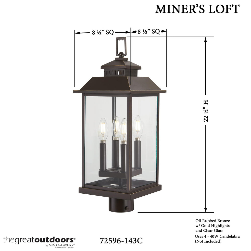 Open Box - The Great Outdoors 72596-143C - Post Lights Outdoor Lighting