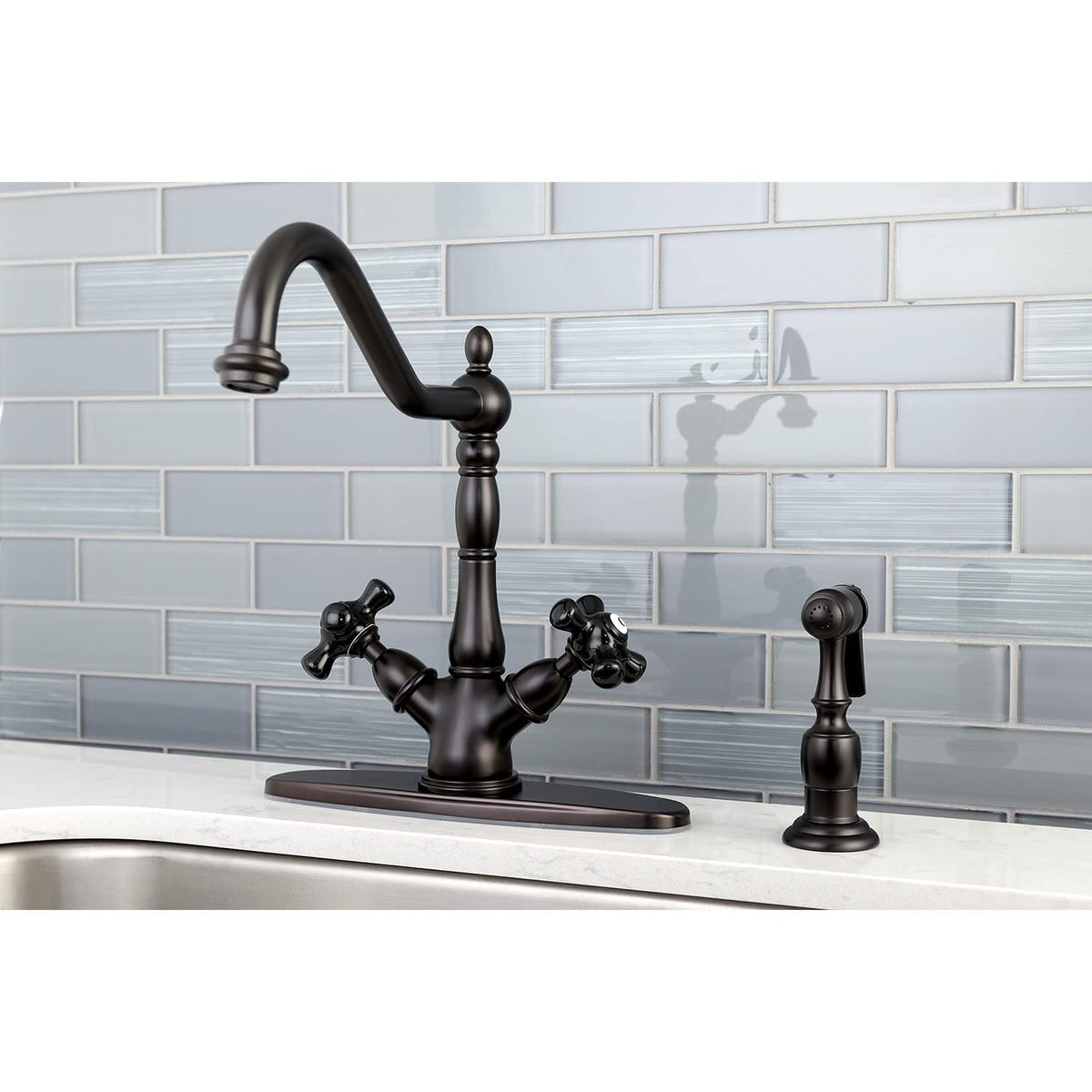 Open Box - Kingston Brass KS1238PKXBS - Kitchen Faucet
