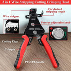 3 in 1 Automatic Wire Stripper Tool 7-Inch Heavy Duty Wire Stripping Crimping Cutting Pliers for 8-18 AWG Solid and Stranded Electrical Wire, Multifunctional Hand Tool for Electrician