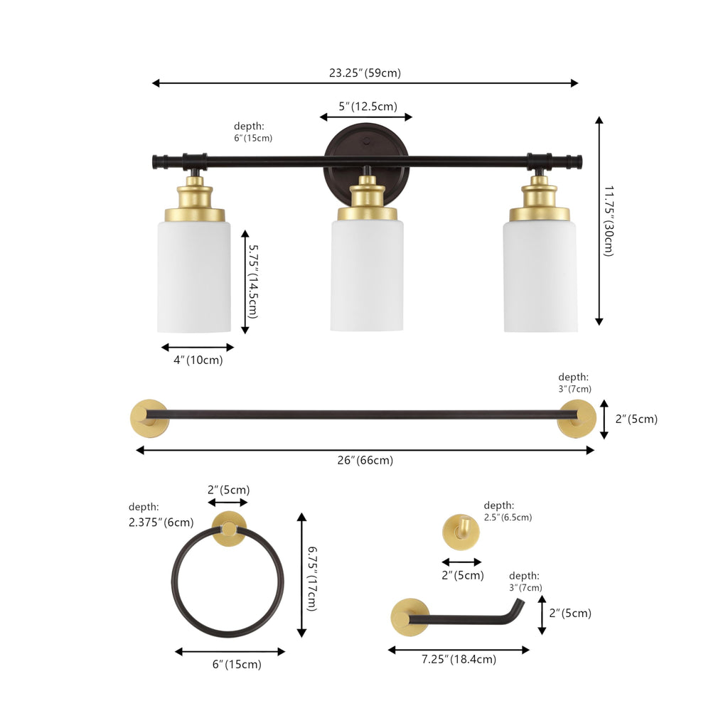 Open Box - JONATHAN Y Lighting JYL1503B - Bathroom Fixtures Indoor Lighting