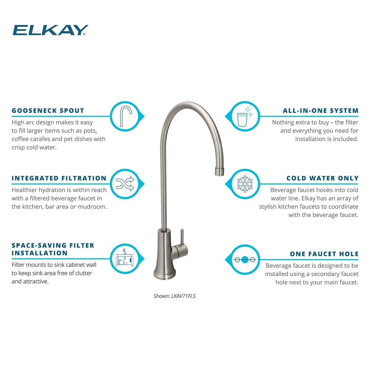 Open Box - Elkay LKAV71FLS - Water Dispenser Faucet