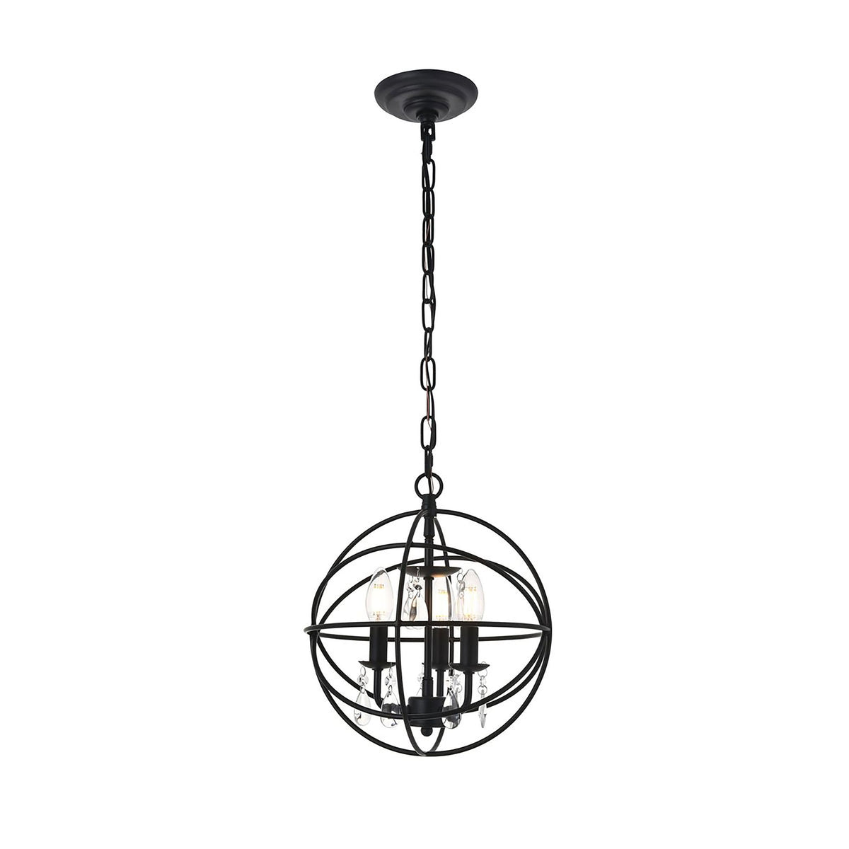 Open Box - Elegant Lighting LD5055D12MB - Pendants Indoor Lighting