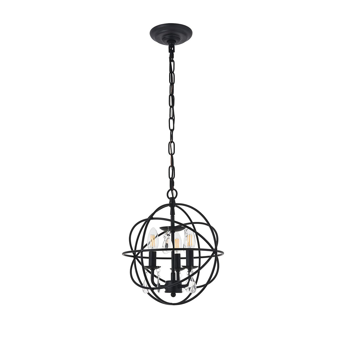 Open Box - Elegant Lighting LD5055D12MB - Pendants Indoor Lighting