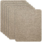 Azobur Coarse Linen Repair Patches, 6 Piece Self-Adhesive Linen Fabric Patches, Multi Color, Can be Used for Linen Sofa Repair and Linen Clothes Repair, Quick Fix Sofa.(Khaki) - color: Linen - Khaki