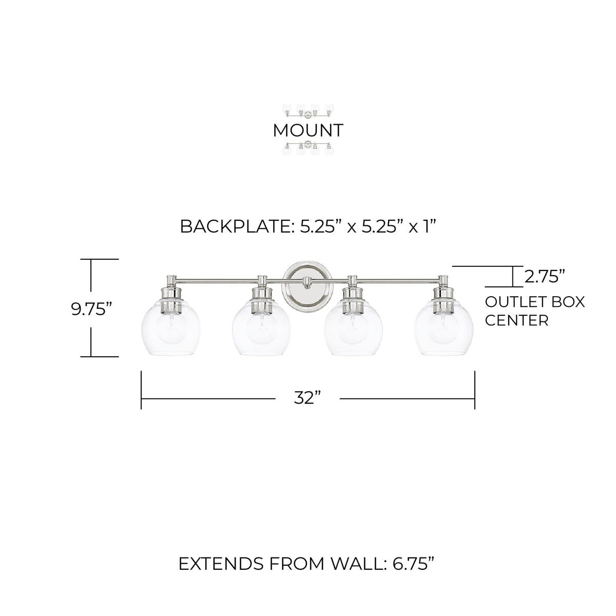 Open Box - Capital Lighting 121141PN-426 - Bathroom Fixtures Indoor Lighting
