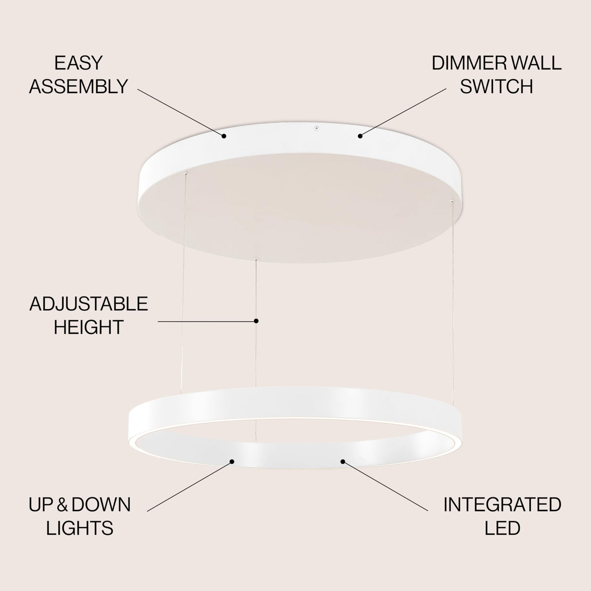 Open Box - JONATHAN Y Lighting JYL7151B - Pendants Indoor Lighting