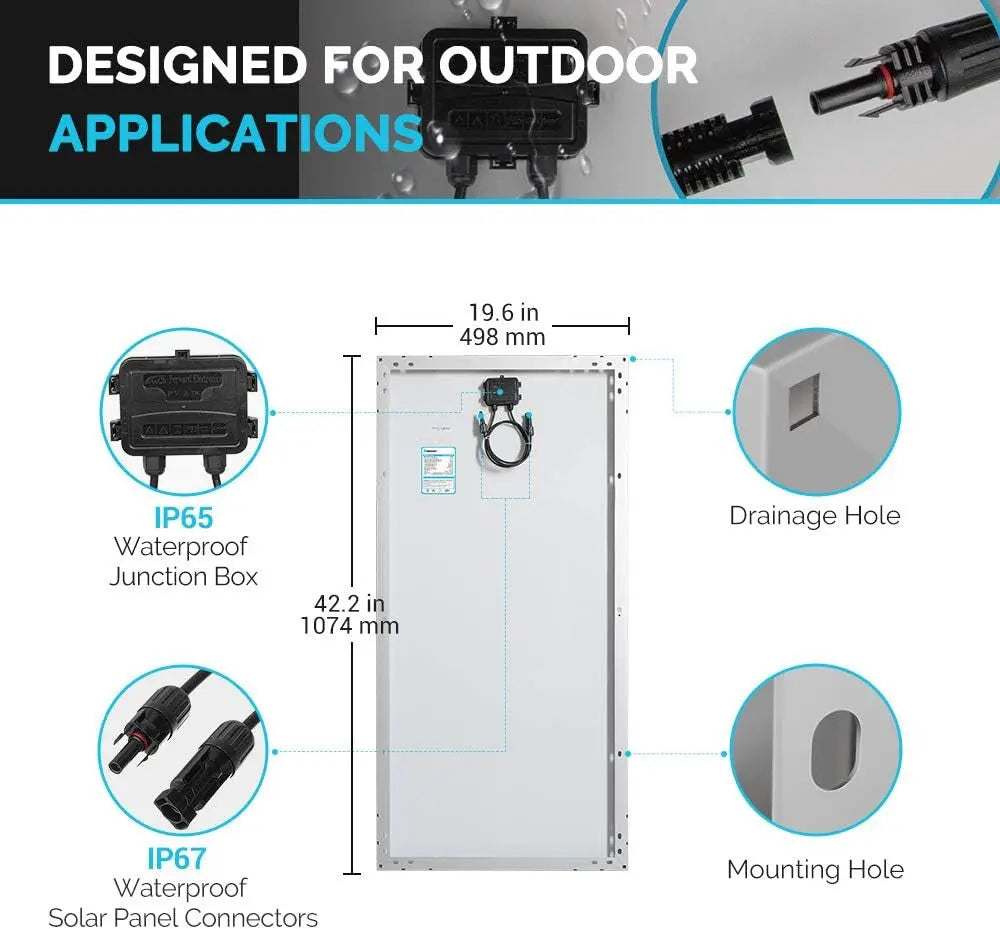 Open Box Renogy 200 Watts 12 Volts Monocrystalline Solar Bundle Kits