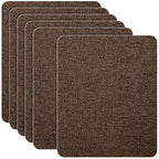 Azobur Coarse Linen Repair Patches, 6 Piece Self-Adhesive Linen Fabric Patches, Multi Color, Can be Used for Linen Sofa Repair and Linen Clothes Repair, Quick Fix Sofa.(Dark Brown) - color: Linen - Dark Brown
