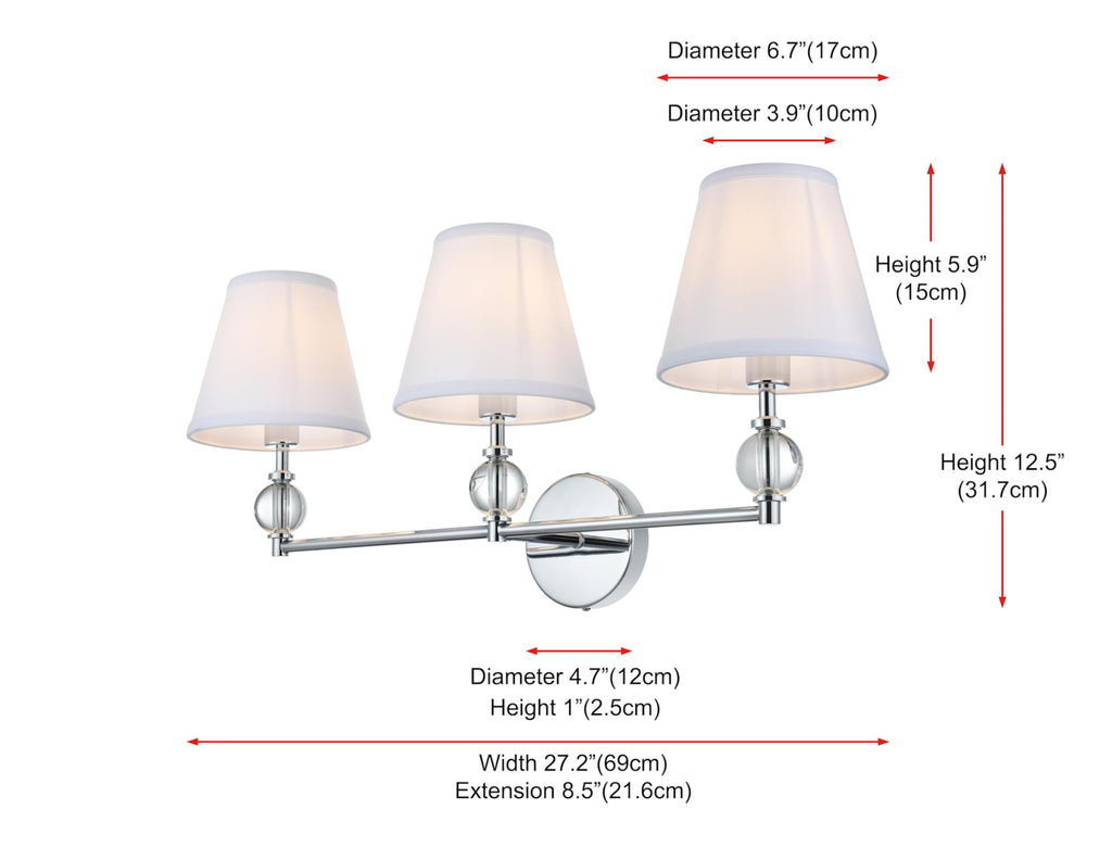 Open Box - Elegant Lighting LD7023W24SG - Bathroom Fixtures Indoor Lighting