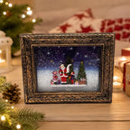 Christmas LED Snow Globe Picture Frame Light Music 6H Timer Xmas Decoration