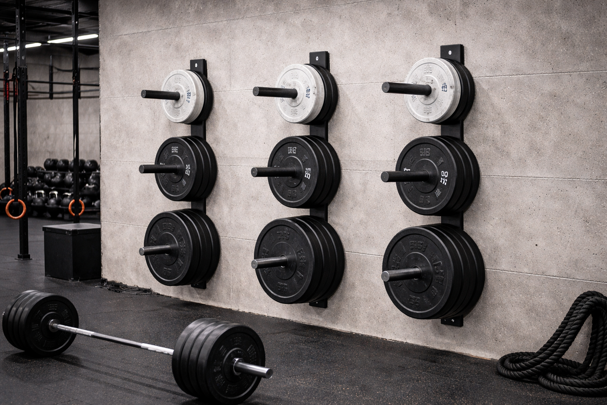 Muscle Motion Wall Mounted Olympic Weight Plate Holder