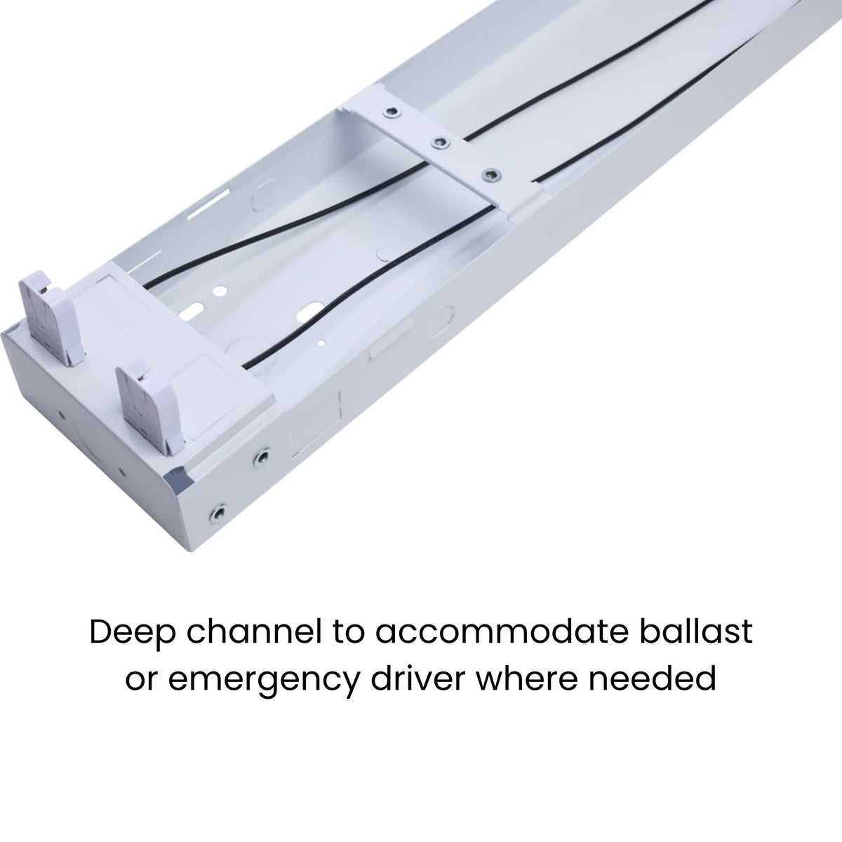 Satco|Nuvo 65-905 8-Foot Type B Lamp Ready Fixture 120-347V G13/Fa8/R17d Interchangeable Holders White Finish