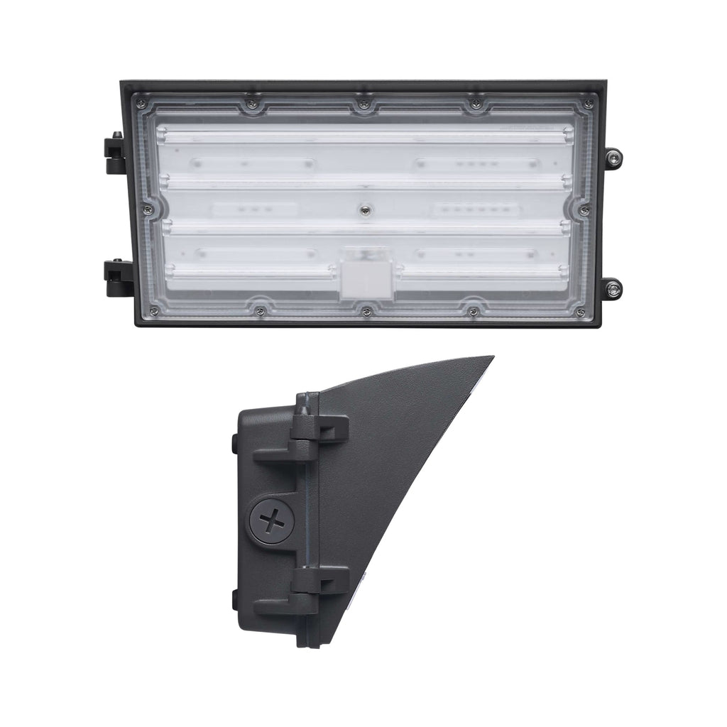 Satco|Nuvo 65-942 Selectable Semi Cutoff LED Wall Pack, 80W/60W/45W, 3K/4K/5K, 120-277V, Photocell, Bronze